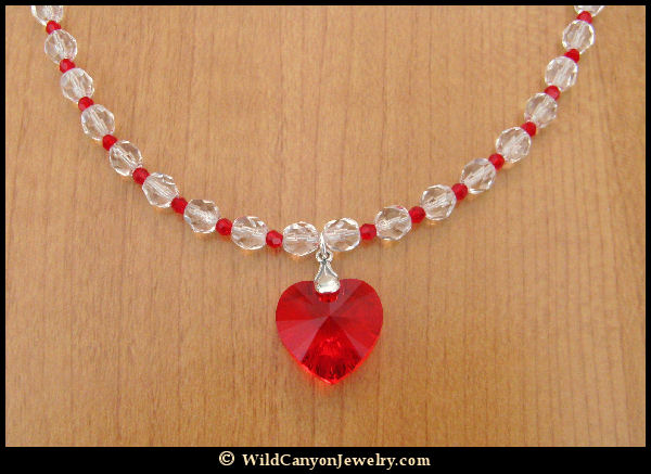 Swarovski red heart on sale pendant